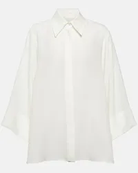 The Row Camicia Malvina in seta Bianco