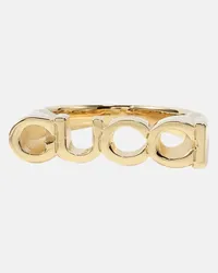 Gucci Anello con logo Oro