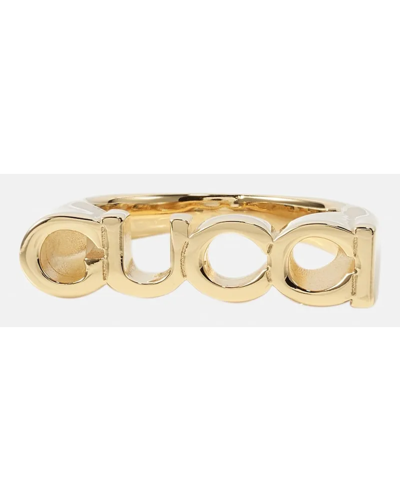 Gucci Anello con logo Oro