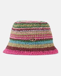 Valentino Garavani Cappello da pescatore VLogo Signature in crochet Multicolore