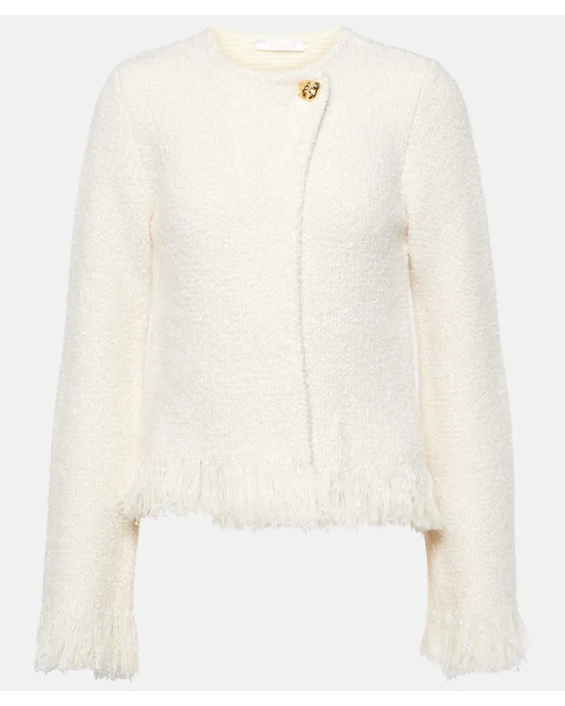Chloé ChloÃ© Giacca in misto lana, cashmere e seta Bianco