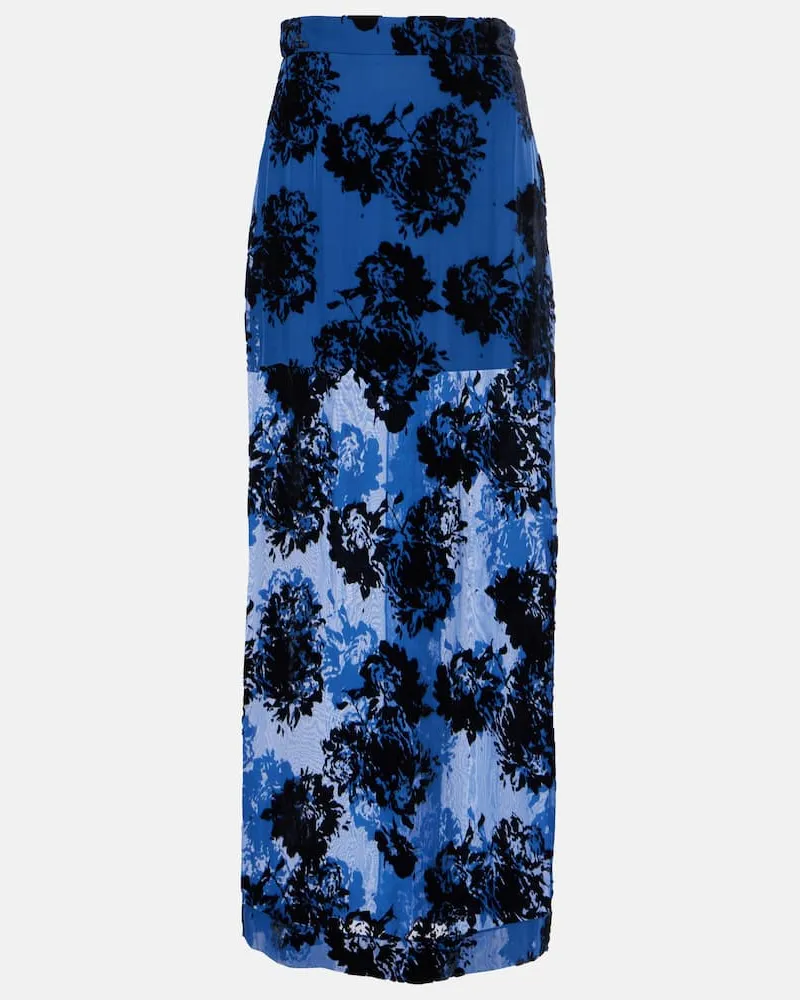 Nina Ricci Gonna lunga in velluto dÃ©vorÃ Blu