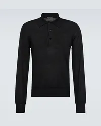 Tom Ford Polo in cashmere e seta Nero