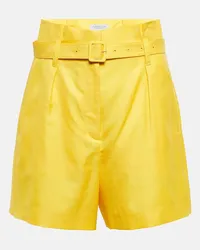 Gabriela Hearst Shorts Claudio in lana, seta e lino Giallo