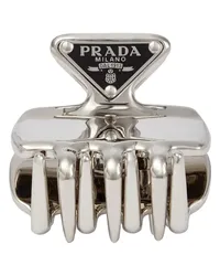 Prada Fermacapelli con logo Metallizzato