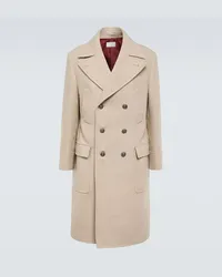 Brunello Cucinelli Cappotto doppiopetto in lana Beige