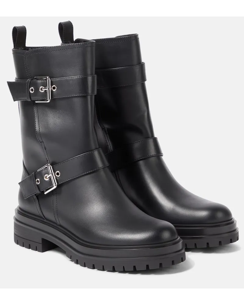 Gianvito Rossi Stivaletti Thiago in pelle Nero