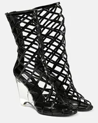 Alaïa Alaïa Stivaletti in pelle con zeppa Nero