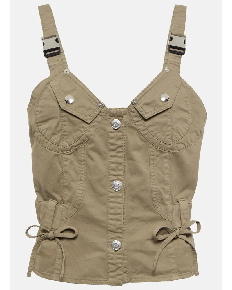 COPERNI Top bustier in cotone Verde