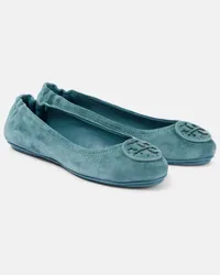 Tory Burch Ballerine Minnie in suede Blu