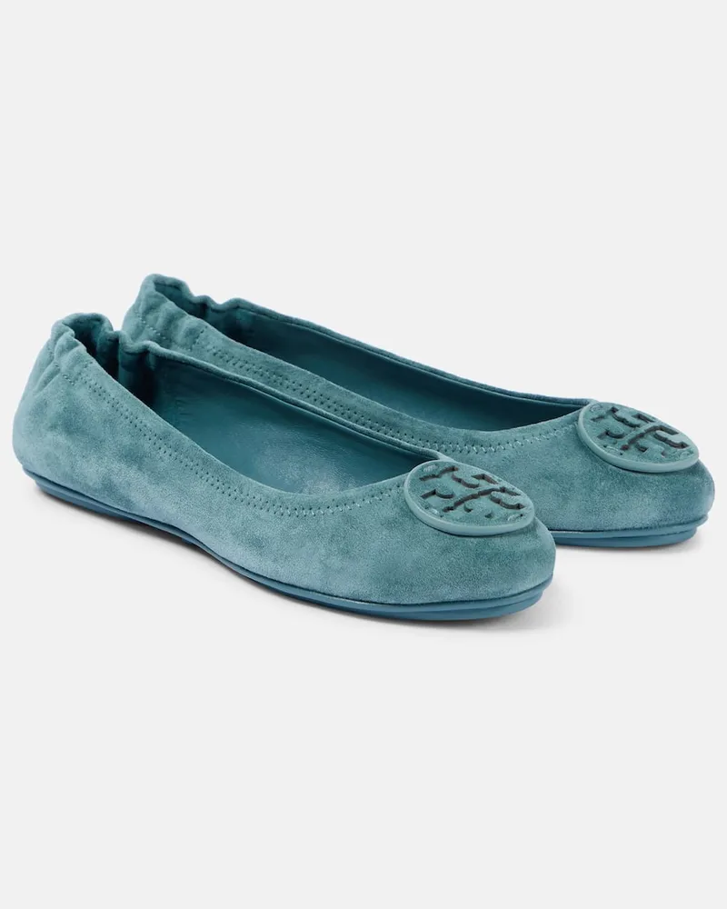 Tory Burch Ballerine Minnie in suede Blu