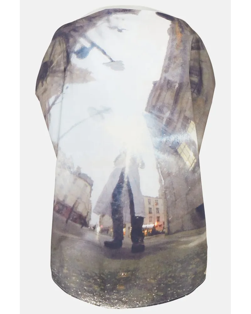 Maison Margiela Top in cotone con stampa Multicolore