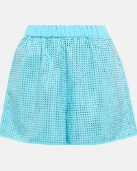 Self-Portrait Shorts con decorazioni Blu