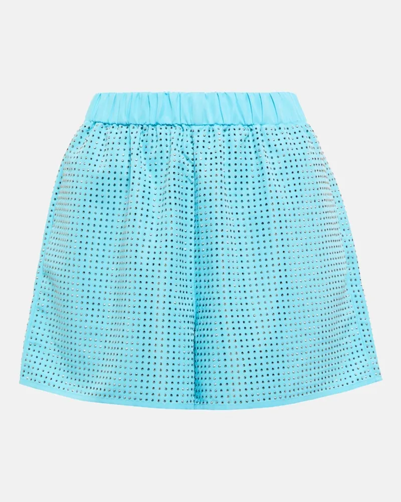 Self-Portrait Shorts con decorazioni Blu