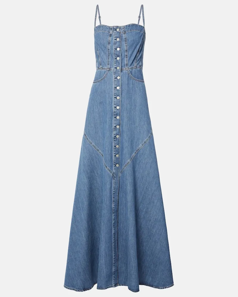 Adriano Goldschmied Abito lungo Seville in denim Blu