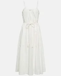 Ulla Johnson Abito midi Leela in popeline di cotone Bianco