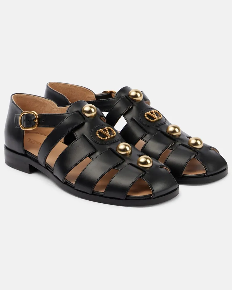 Valentino Garavani Sandali VLogo Signature in pelle Nero