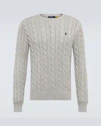 Ralph Lauren Pullover in cotone a trecce Grigio