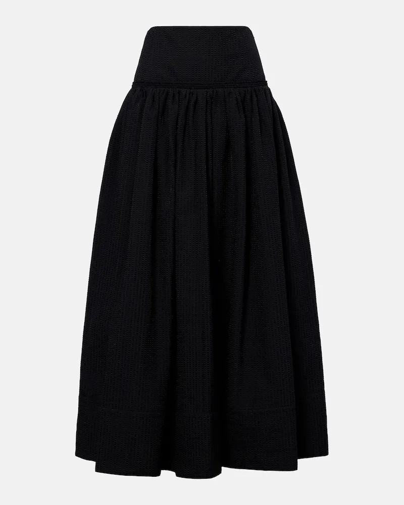 Alaïa Alaïa Gonna lunga in misto cotone Nero
