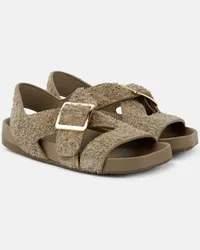 Loewe Paula's Ibiza - Sandali Ease in suede Verde