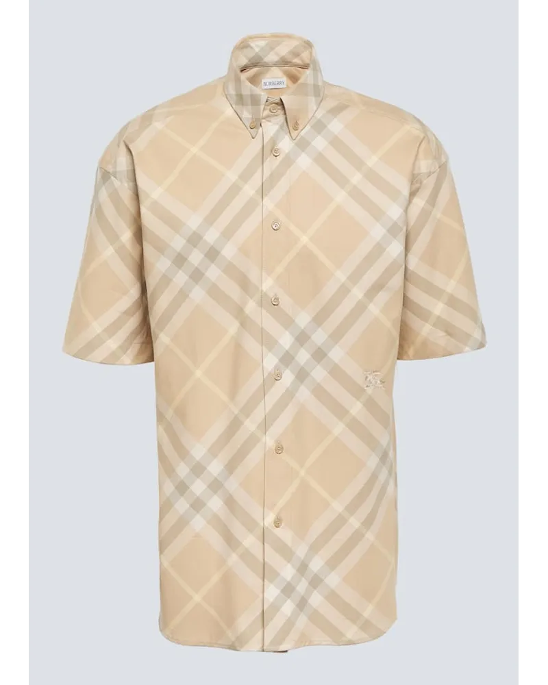 Burberry Camicia in cotone Burberry Check Beige