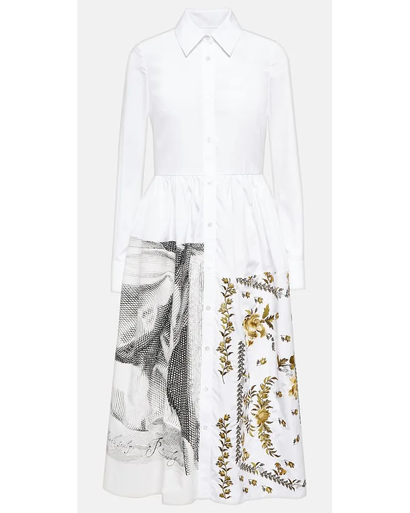 Erdem Abito chemisier Sutton in cotone Bianco