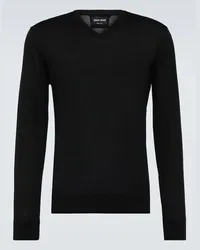 Giorgio Armani Pullover in lana vergine Nero