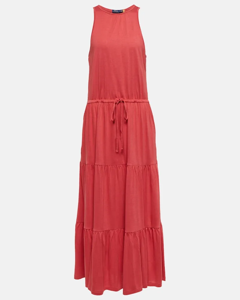 Ralph Lauren Abito midi in jersey Rosa