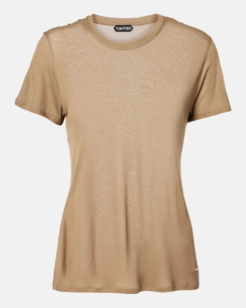 Tom Ford T-shirt Bamboo in jersey Beige