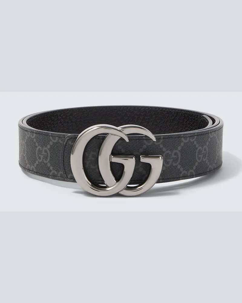 Gucci Cintura GG Marmont in pelle reversibile Nero