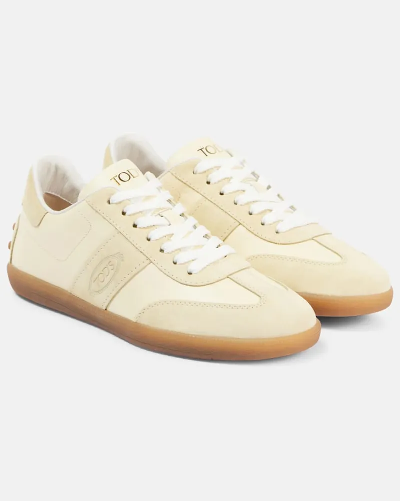 TOD'S Sneakers Tabs in pelle e suede Giallo