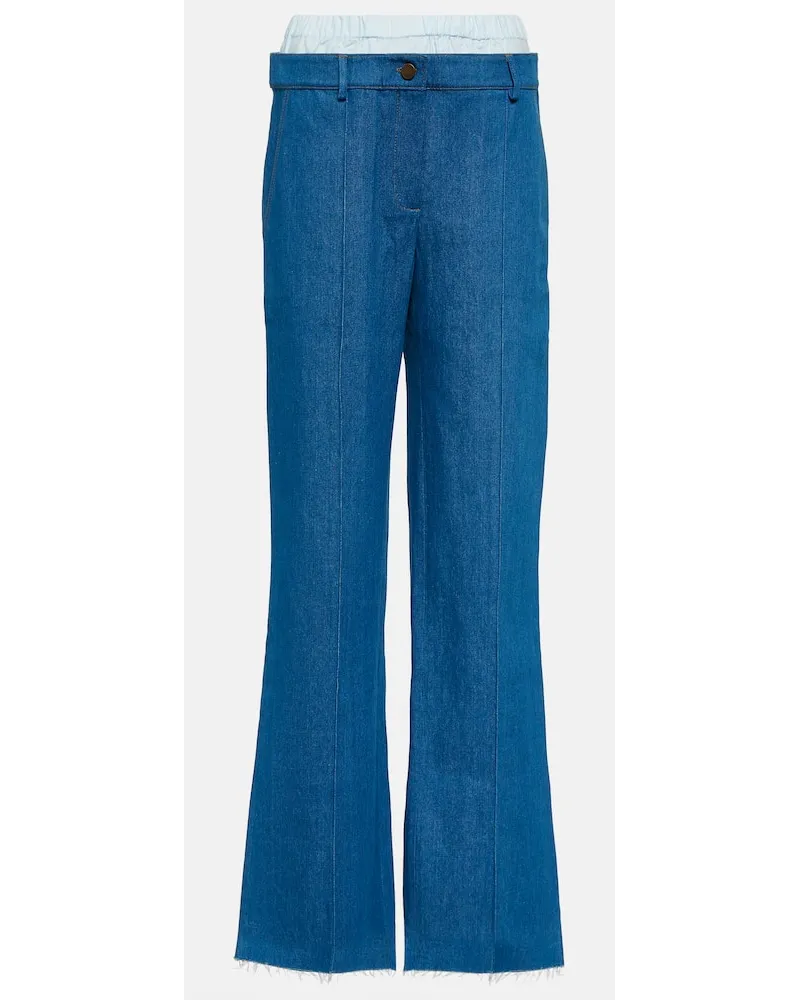 Aya Muse Jeans Cosa a vita alta Blu