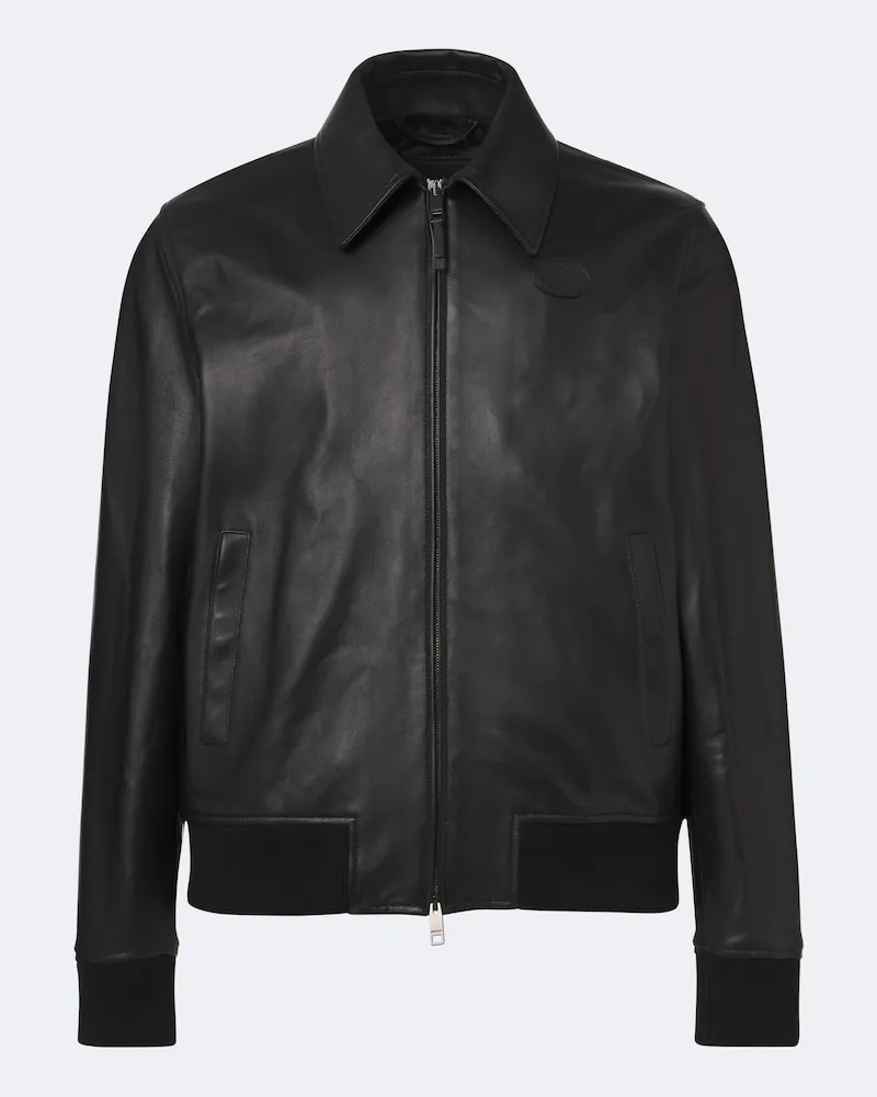 Burberry Giacca Bloomsbury in pelle Nero