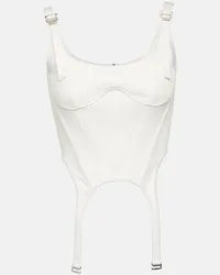 Dion Lee Bustier in cotone Bianco