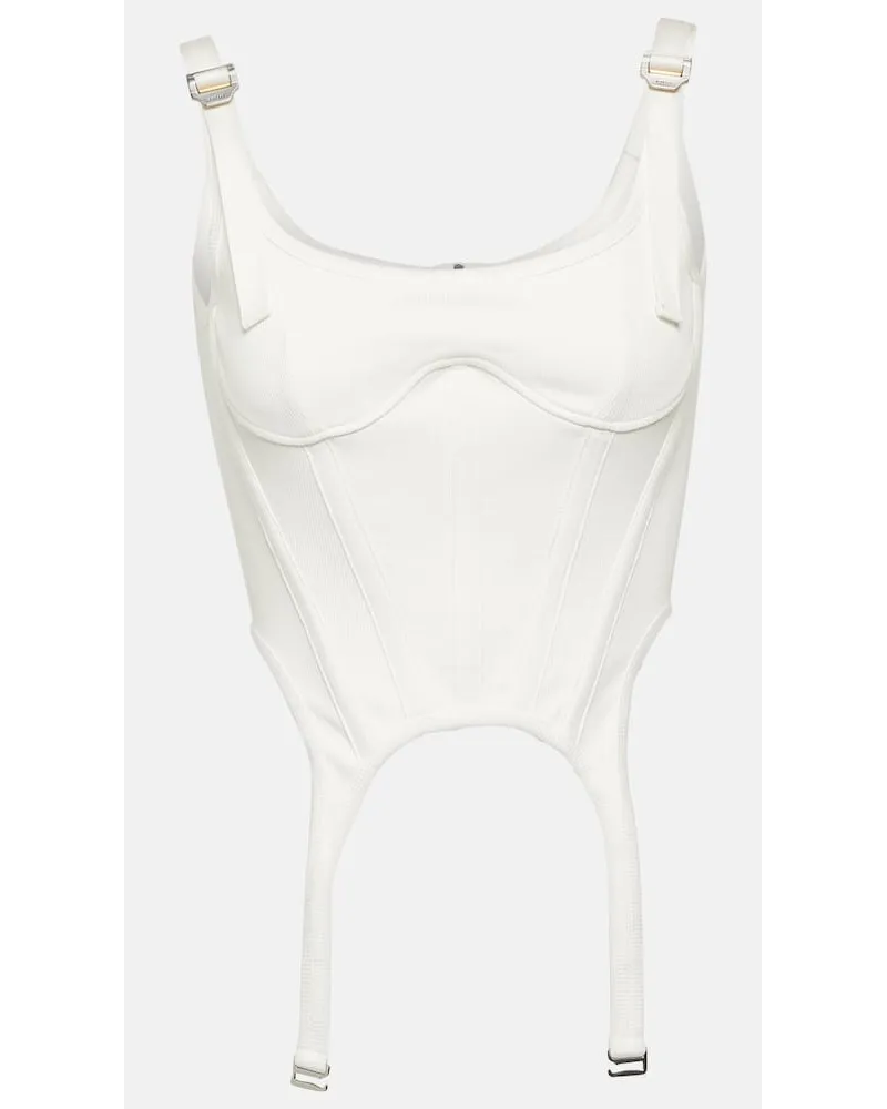 Dion Lee Bustier in cotone Bianco