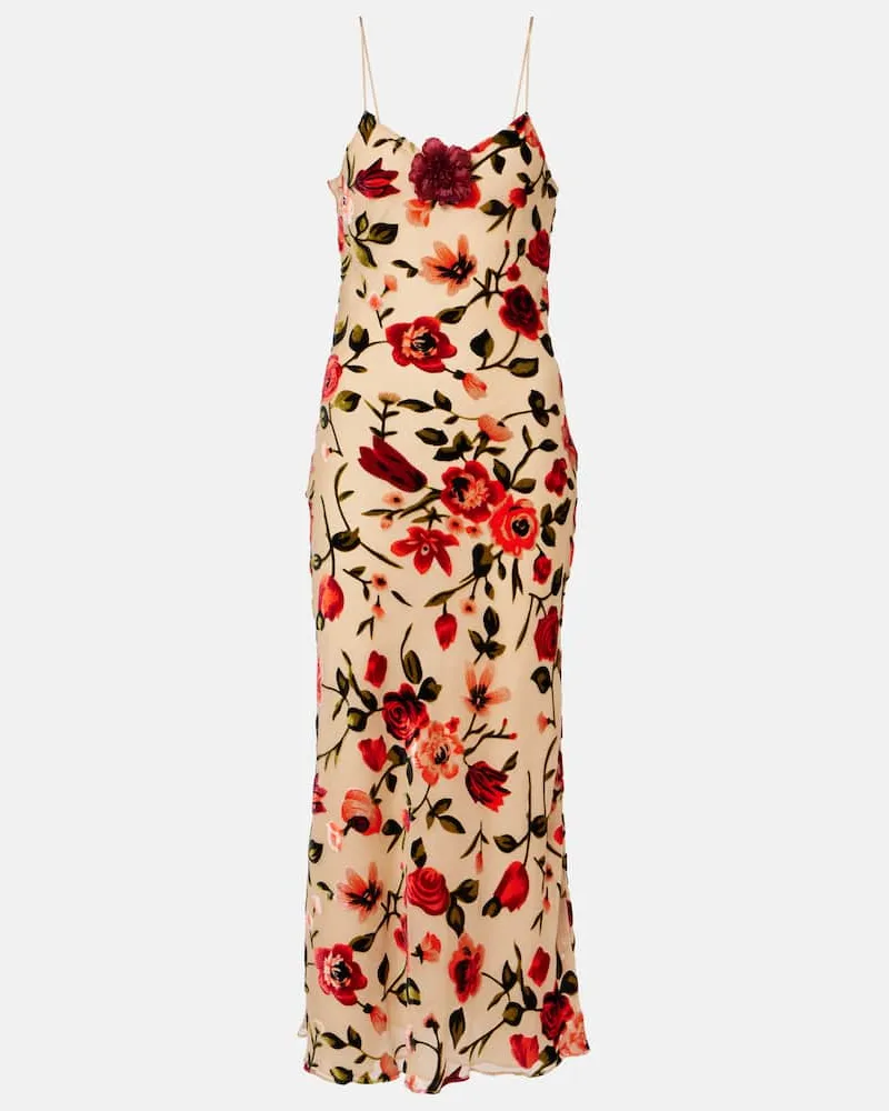 Rodarte Abito sottoveste in velluto Beige