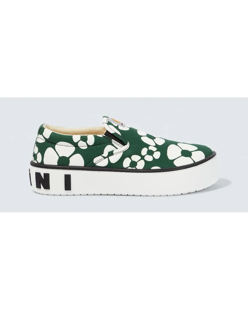 Marni x Carhartt - Slip-on con stampa Verde