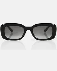 Saint Laurent Occhiali da sole rettangolari SL M130 Nero