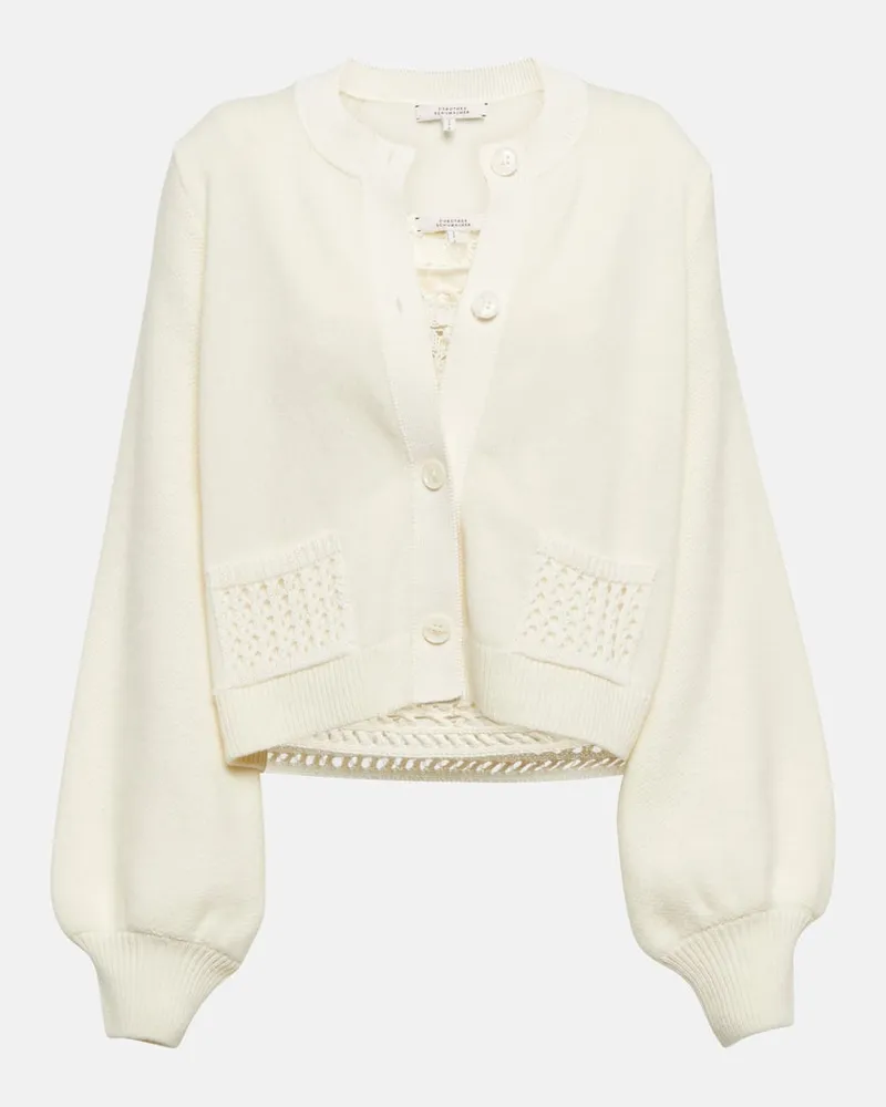 Dorothee Schumacher Cardigan e camisole in lana e cashmere Bianco