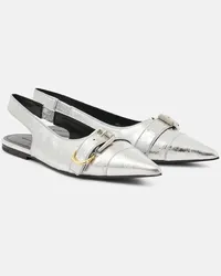 Givenchy Ballerine slingback Voyou in pelle Argento