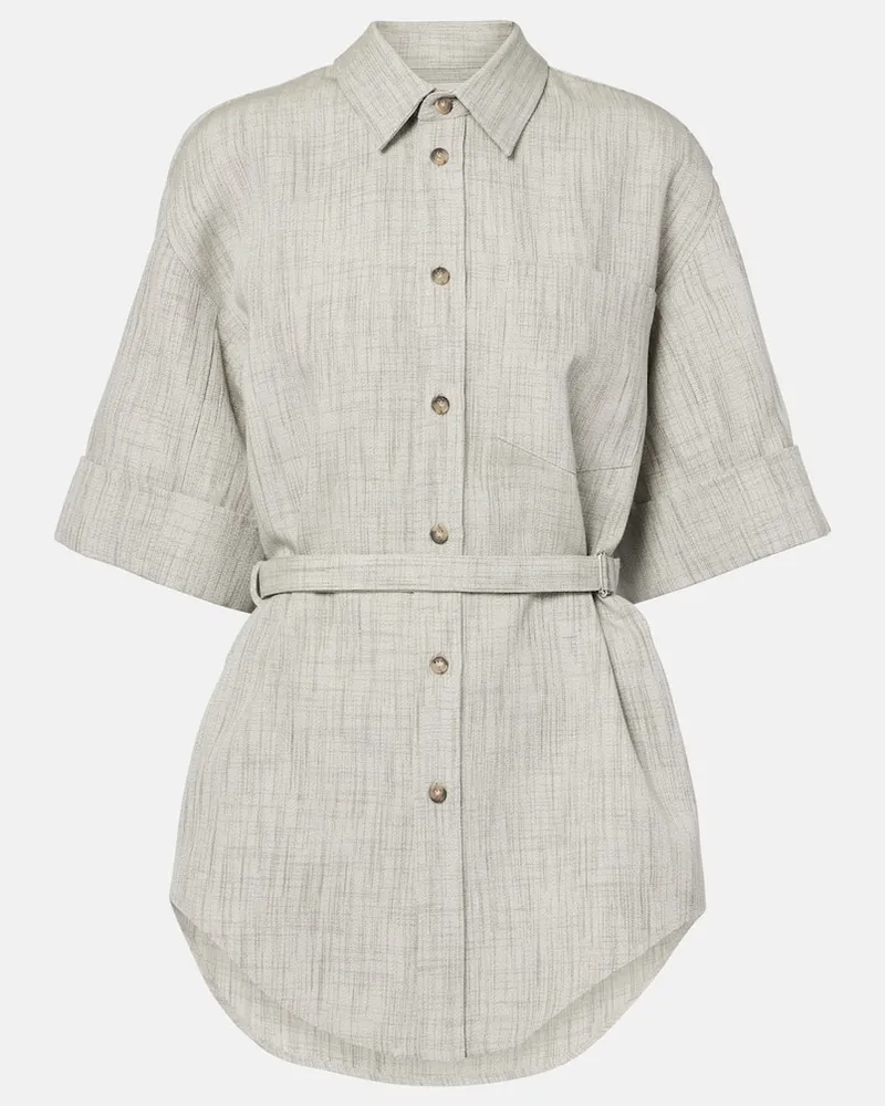 TOD'S Camicia in seta, lana e cotone Bianco