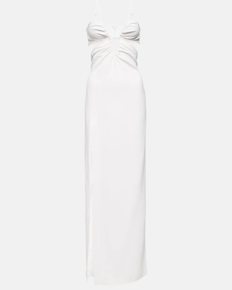Nensi Dojaka Bridal - Abito lungo in crÃªpe Bianco