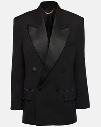 Victoria Beckham Blazer da smoking in misto lana Nero