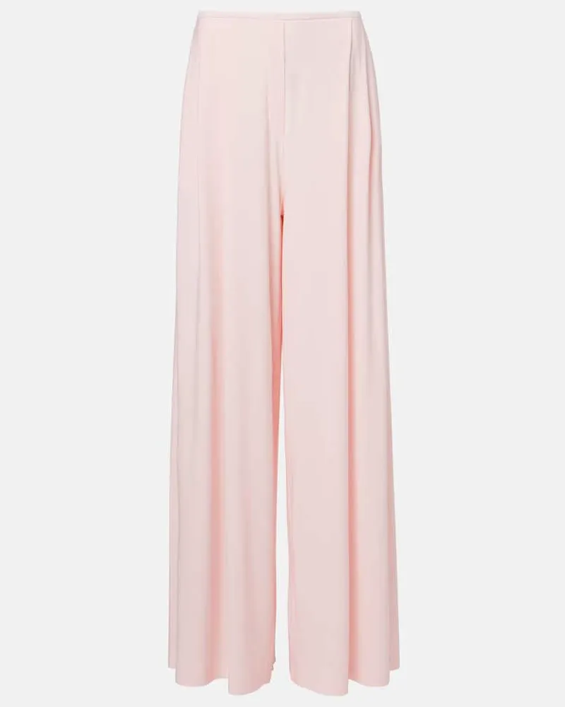 Norma Kamali Pantaloni a gamba larga e vita alta Rosa