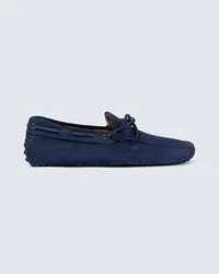 TOD'S Mocassini Gommino in suede Blu