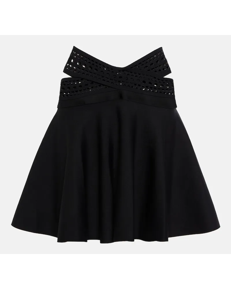Alaïa AlaÃ¯a Minigonna Vienne a vita alta Nero