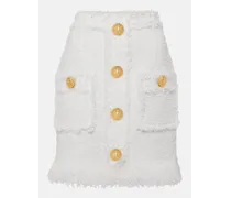Balmain Minigonna in tweed Bianco