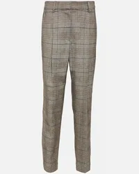 Brunello Cucinelli Pantaloni in misto lana e cotone Multicolore