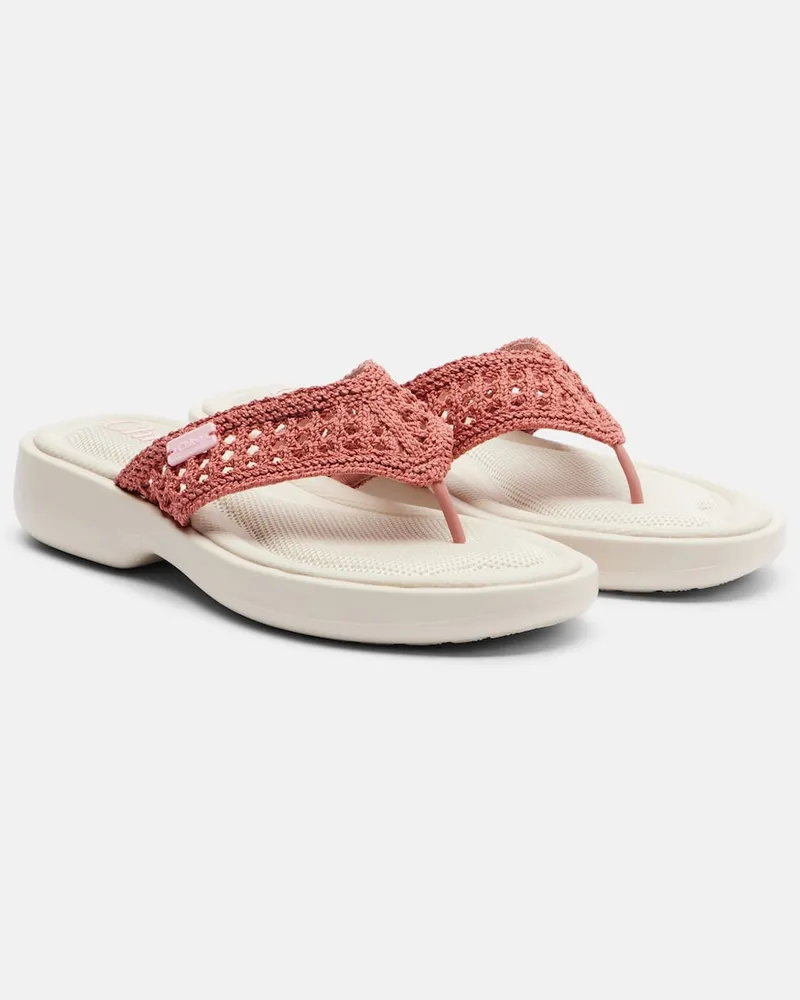 Chloé ChloÃ© Sandali infradito La Poolette in crochet Rosa
