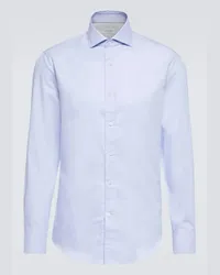 Brunello Cucinelli Camicia in cotone Blu